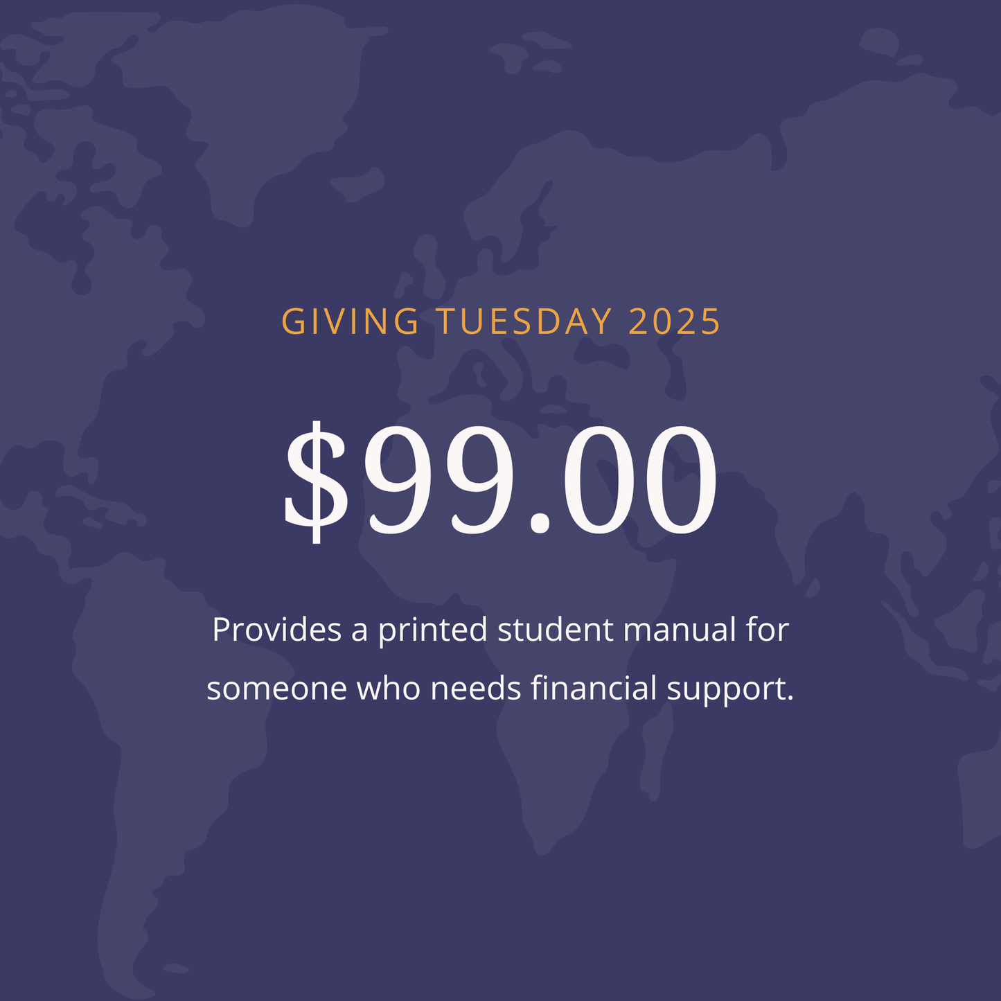 Giving Tuesday Gift - $99